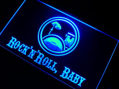 Rock n Roll Baby Band Room Neon Light Sign